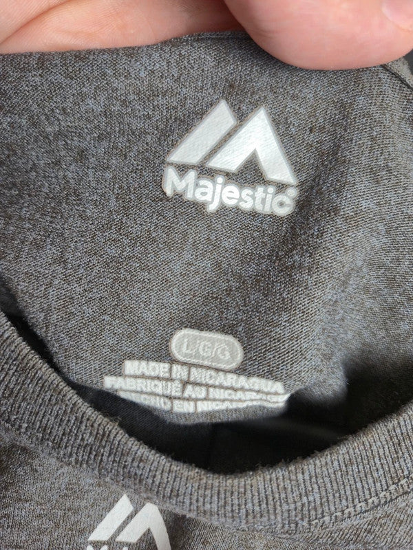T-shirt Majestic Mlb Washington Nationals gris sport coton L
