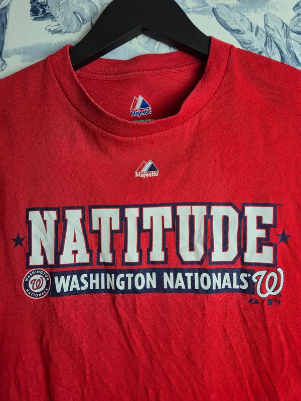 T-shirt Majestic Washington Nationals Sport Vintage Rouge S