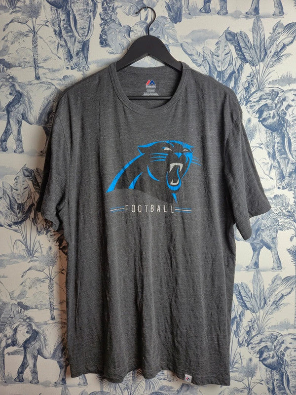 T-shirt Majestic Nfl Carolina Panthers Gris Anthracite Xl