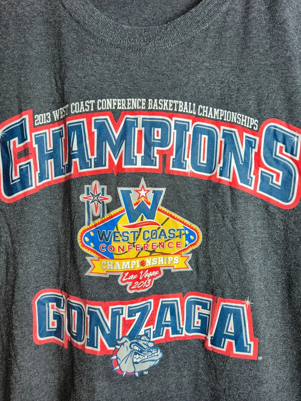T-shirt Vintage Port & Company Gonzaga Basketball Gris Anthracite Taille Xl