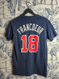 T-shirt Majestic Mlb Atlanta Braves Francoeur 18 Bleu Marine S