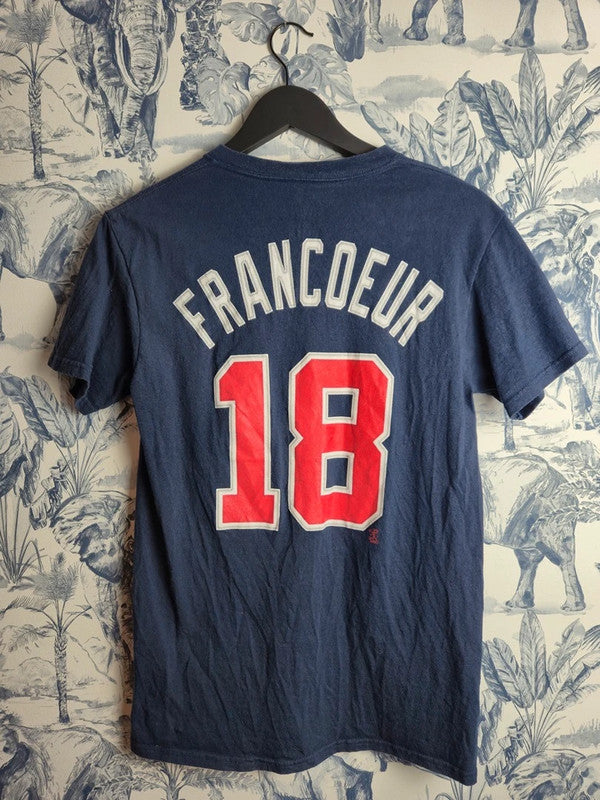 T-shirt Majestic Mlb Atlanta Braves Francoeur 18 Bleu Marine S