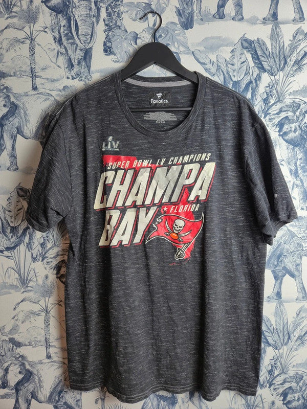 T-shirt Fanatics Nfl Super Bowl Lv Champions Tampa Bay Buccaneers Gris L