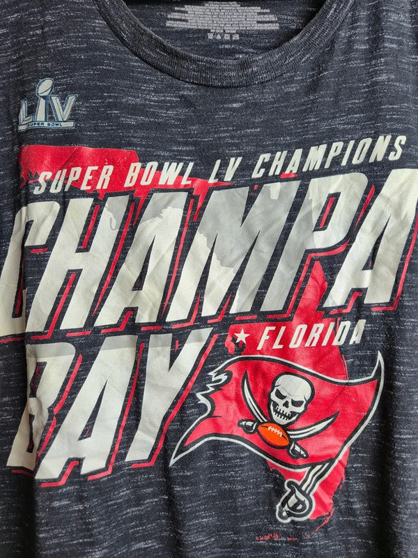 T-shirt Fanatics Nfl Super Bowl Lv Champions Tampa Bay Buccaneers Gris L