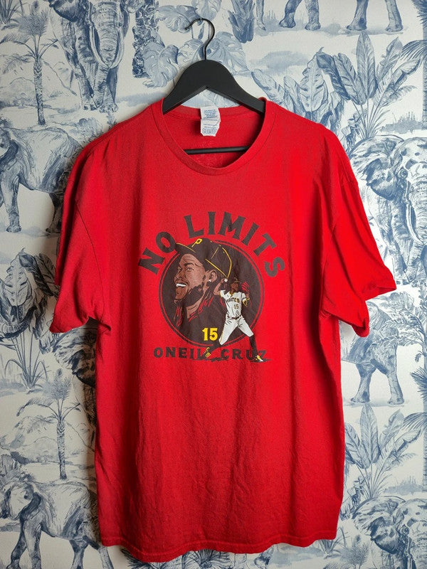 T-shirt Delta Pro Weight Mlb Oneil Cruz Pittsburgh Pirates Rouge Xl