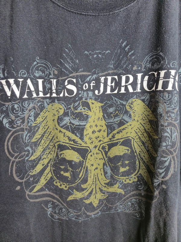 T-shirt Vintage Anvil Walls Of Jericho Gris Taille Xxl
