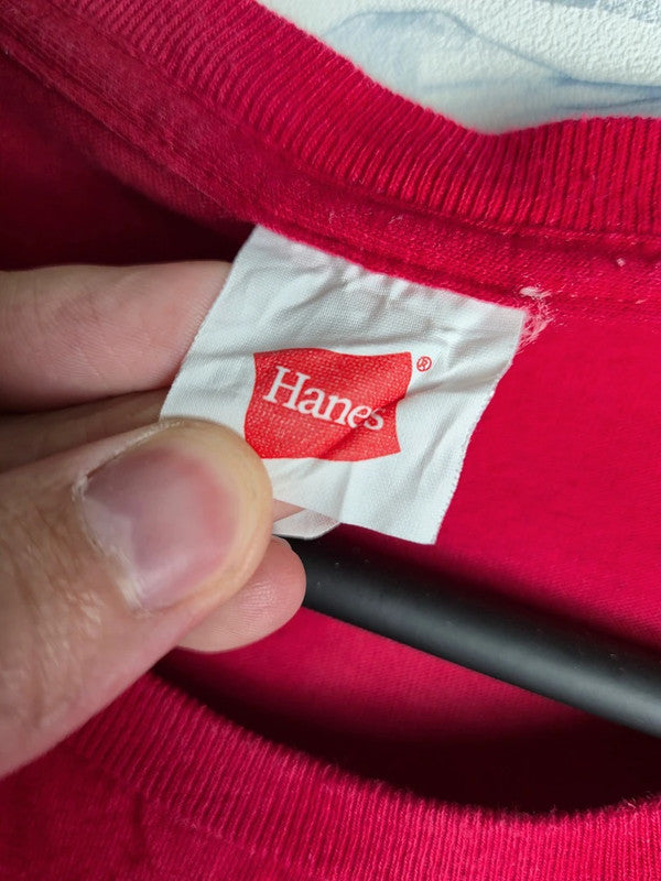 T-shirt Hanes Cornell University Vintage Rouge Taille L Unisexe Staff Reunion