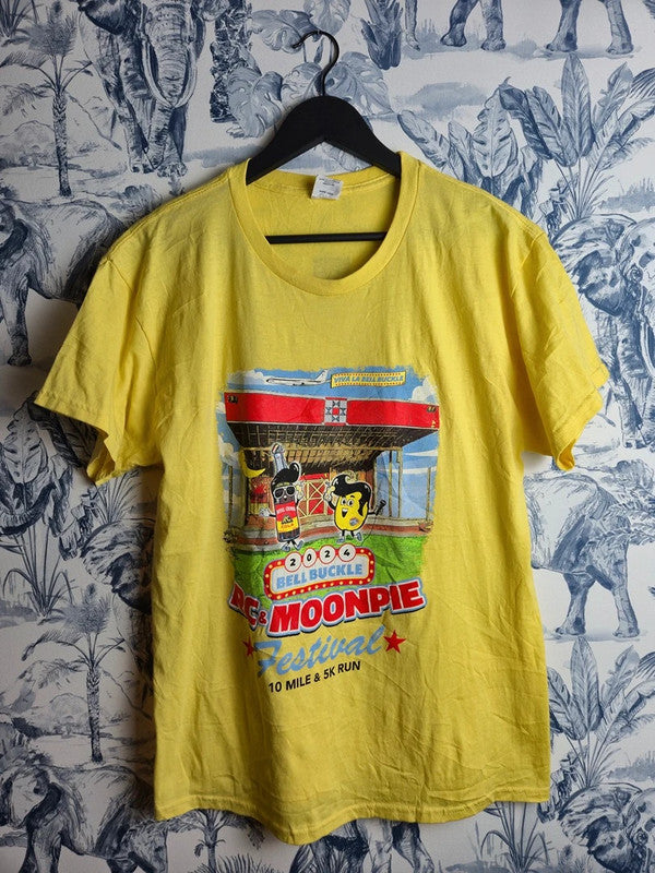 T-shirt Hanes Vintage Festival Rc Moonpie Jaune Taille M