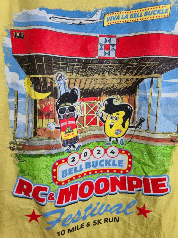 T-shirt Hanes Vintage Festival Rc Moonpie Jaune Taille M