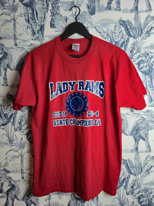 T-shirt Russell Athletic Lady Rams Rouge Sport Vintage Taille M