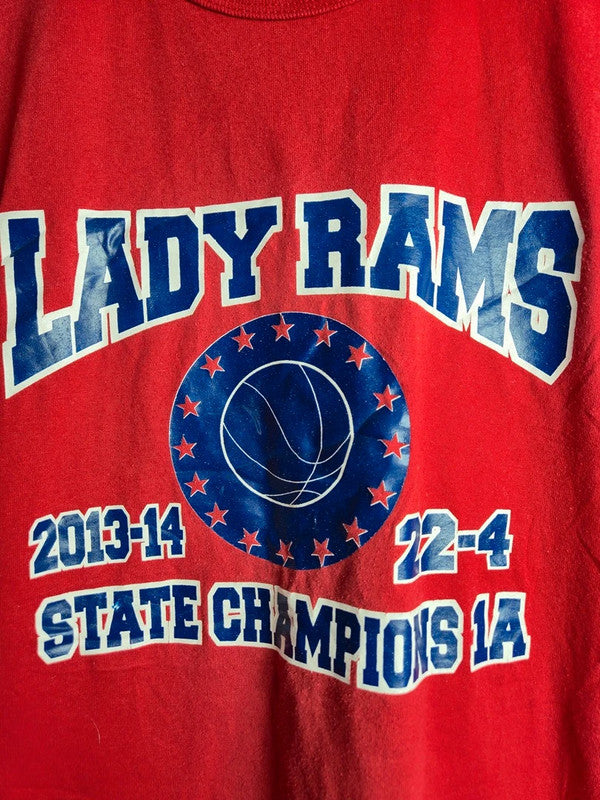 T-shirt Russell Athletic Lady Rams Rouge Sport Vintage Taille M