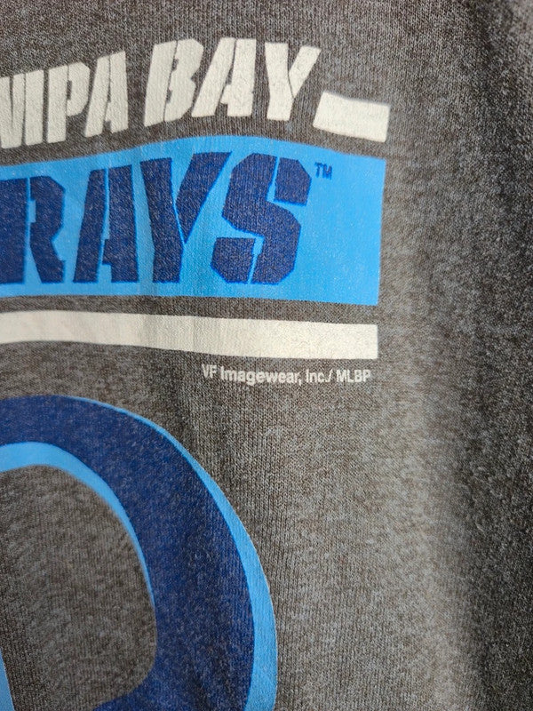 T-shirt Mlb Tampa Bay Rays Baseball Gris Vintage Sport Homme Femme L