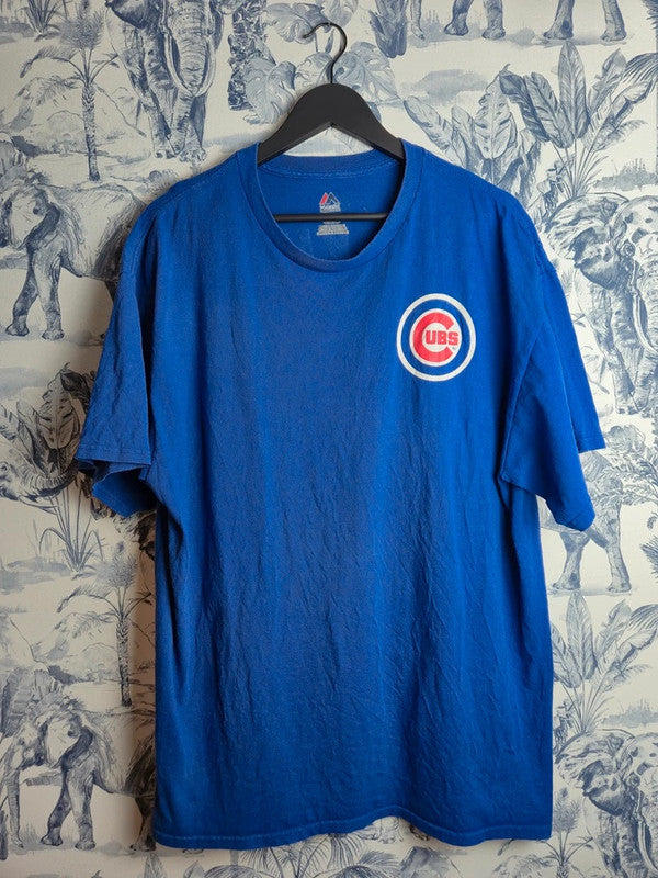T-shirt Majestic Chicago Cubs Jenkins 31 Bleu Xl Vintage Mlb