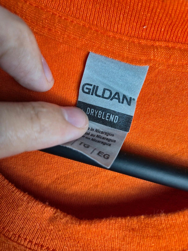 T-shirt Gildan Orange Vintage Sport Volleyball Mixte Taille Xl