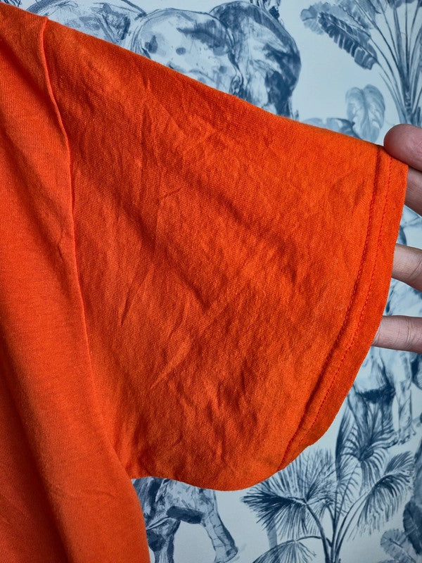 T-shirt Gildan Orange Vintage Sport Volleyball Mixte Taille Xl