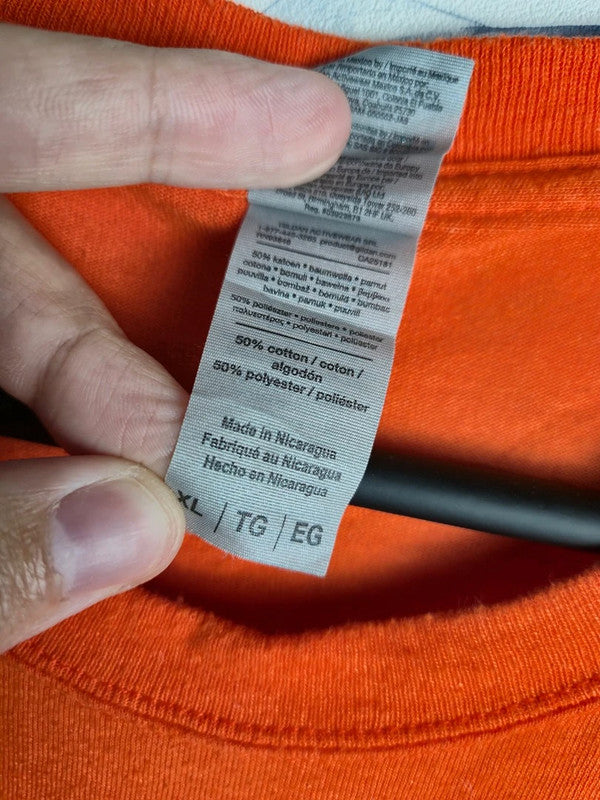 T-shirt Gildan Orange Vintage Sport Volleyball Mixte Taille Xl