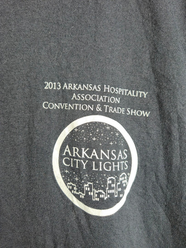 T-shirt Vintage Port and Company Arkansas City Lights Gris Anthracite Xl Mixte