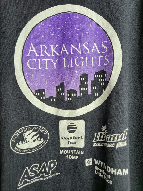 T-shirt Vintage Port and Company Arkansas City Lights Gris Anthracite Xl Mixte