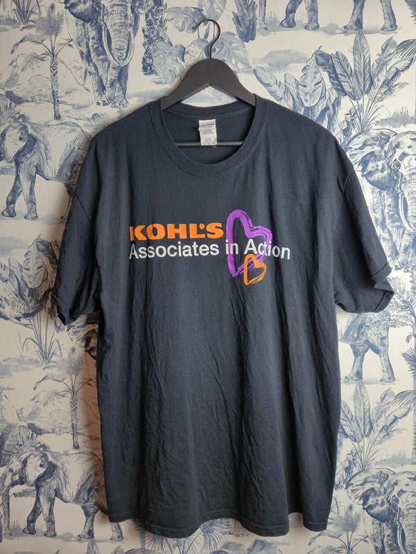 T-shirt Gildan Gris Vintage Kohl's Cares Taille Xl Homme