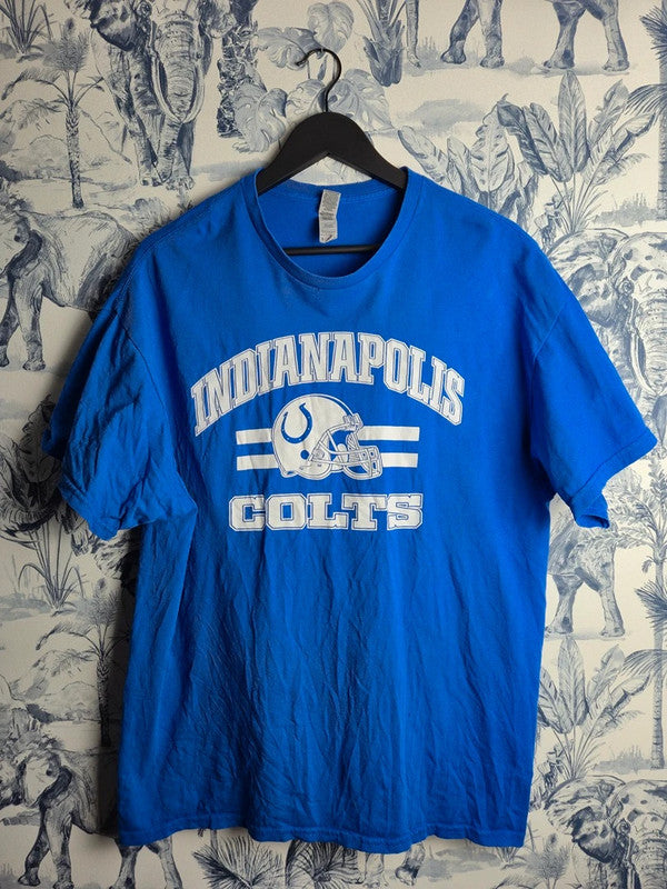 T-shirt Gildan Nfl Indianapolis Colts bleu vintage sport Xl coton unisexe
