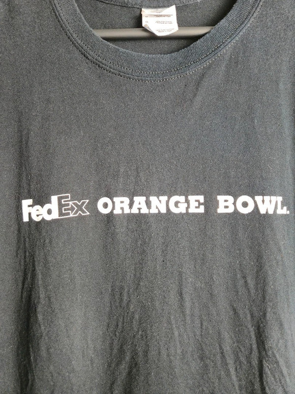 T-shirt Gildan Vintage Fedex Orange Bowl Noir Taille L