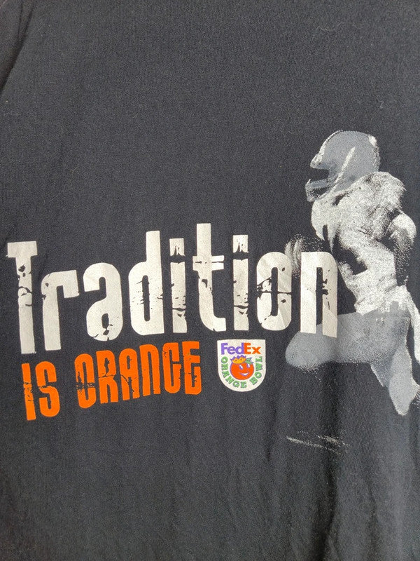 T-shirt Gildan Vintage Fedex Orange Bowl Noir Taille L