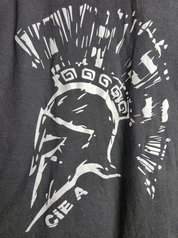 T-shirt Gris Imprimé Casque Spartiate Deluxe Taille L Homme