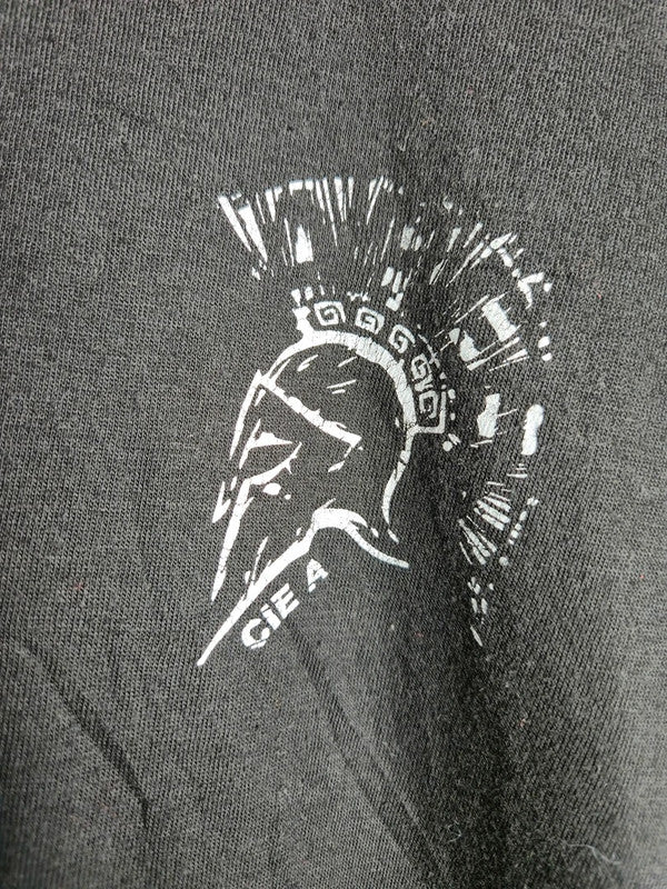 T-shirt Gris Imprimé Casque Spartiate Deluxe Taille L Homme