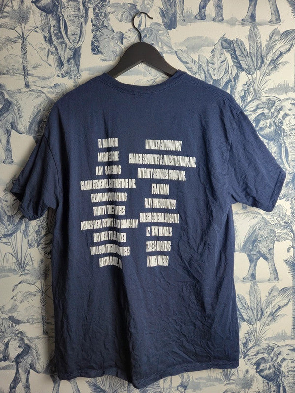 T-shirt Gildan Vintage Bleu Marine Style Us Taille L