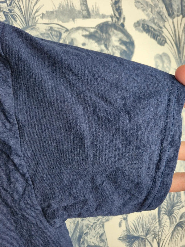 T-shirt Gildan Vintage Bleu Marine Style Us Taille L