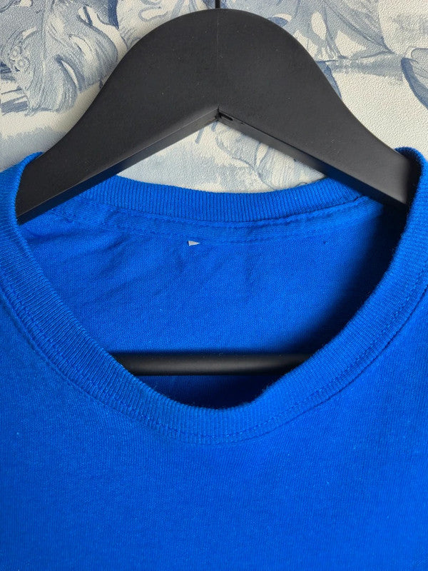 T-shirt Gildan Vintage Bleu Imprimé Fca Taille M Style Us