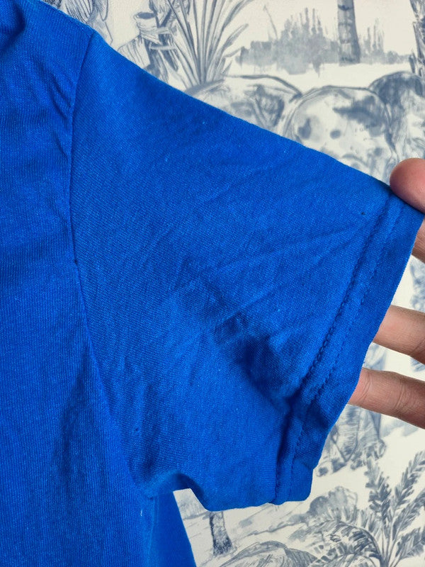 T-shirt Gildan Vintage Bleu Imprimé Fca Taille M Style Us