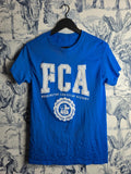 T-shirt Gildan Vintage Bleu Imprimé Fca Taille M Style Us