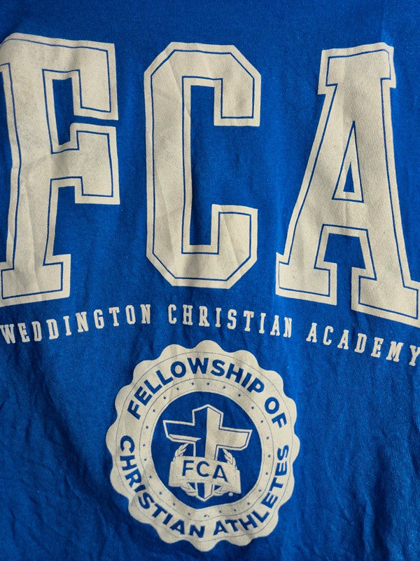 T-shirt Gildan Vintage Bleu Imprimé Fca Taille M Style Us