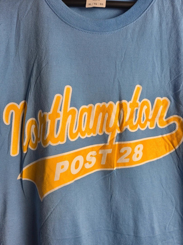 T-shirt sport bleu Gildan Northampton Post 28 taille Xl style équipe