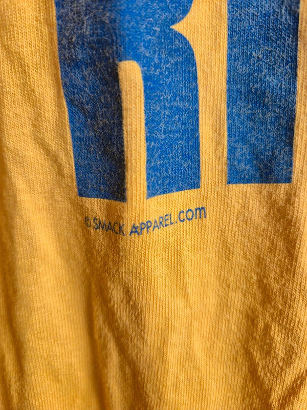 T-shirt Gildan Jaune Steph Curry Nba World Champs 2015 Style Vintage Taille L