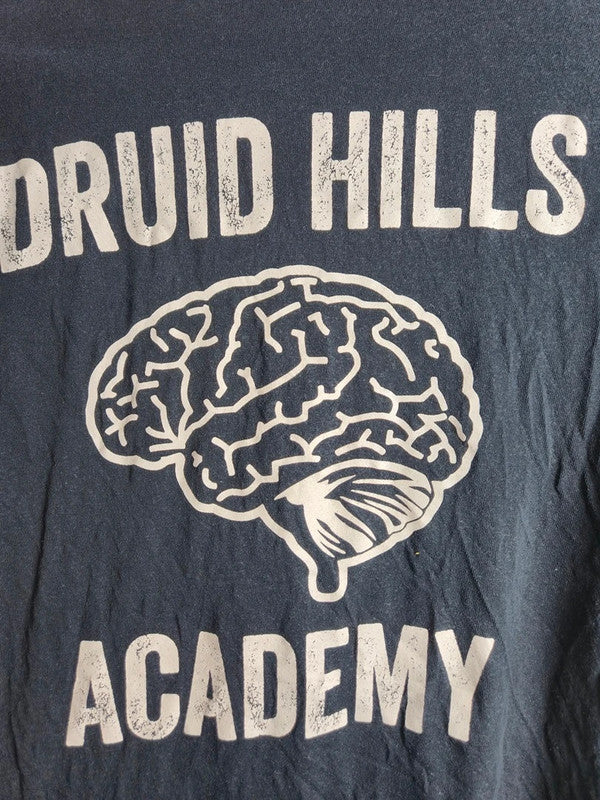 T-shirt Gildan bleu marine imprimé Druid Hills Academy taille L