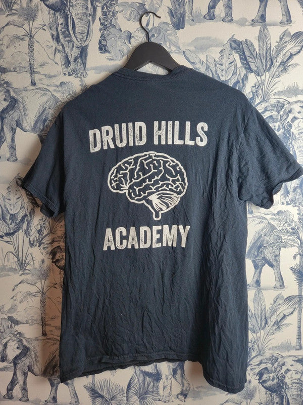 T-shirt Gildan bleu marine imprimé Druid Hills Academy taille L
