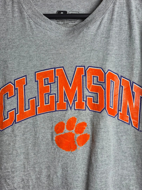 T-shirt Russell Clemson Tigers Gris Vintage Sport Us College Taille M
