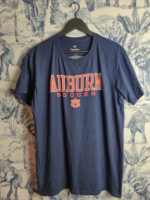 T-shirt Fanatics Auburn Soccer bleu marine sport vintage taille L