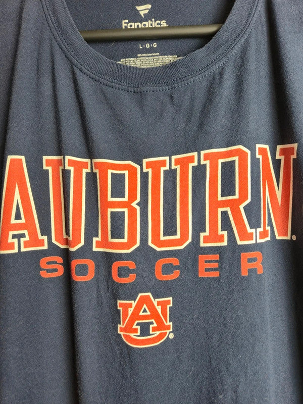 T-shirt Fanatics Auburn Soccer bleu marine sport vintage taille L