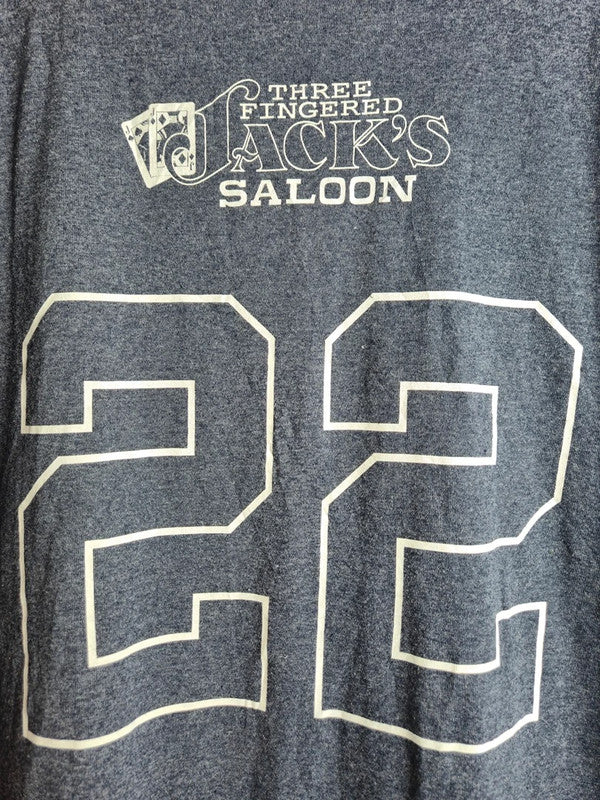 T-shirt Port & Company Bleu Chiné Vintage Snowshoe Softball Xl