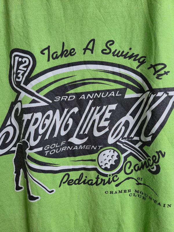 T-shirt Gildan Xl Vert Flashy Style Sport Golf Strong Like Ak Mixte