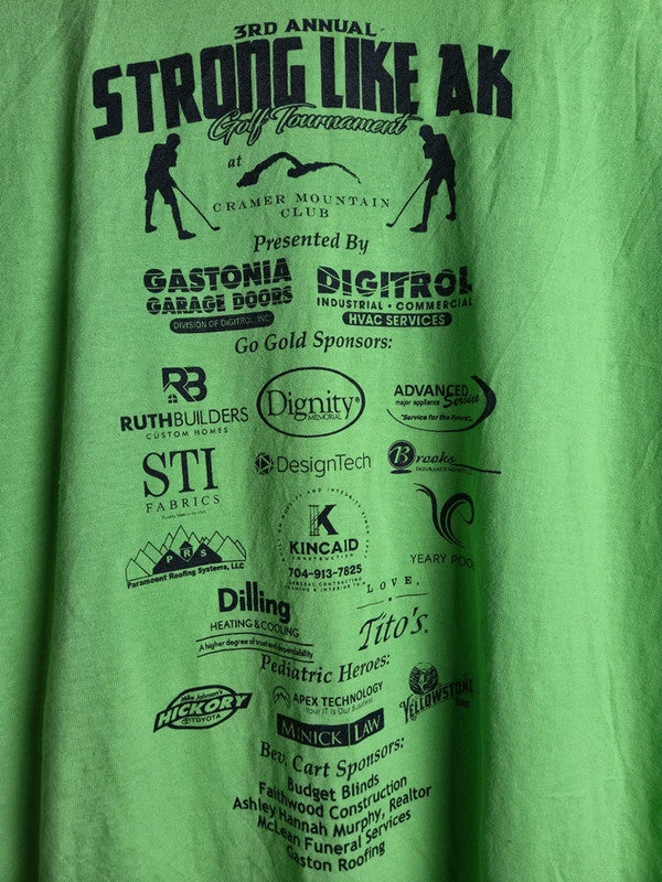 T-shirt Gildan Xl Vert Flashy Style Sport Golf Strong Like Ak Mixte