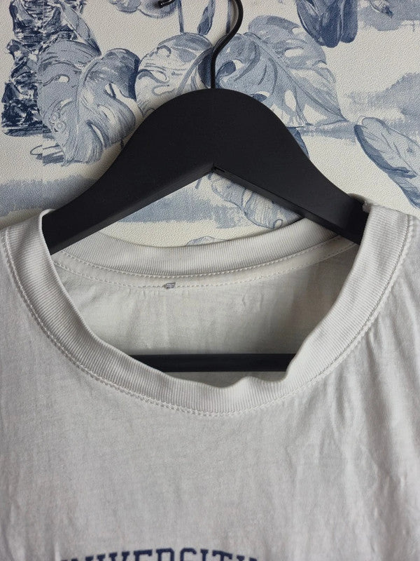 T-shirt Stradivarius Blanc University of California Berkeley M Style Vintage