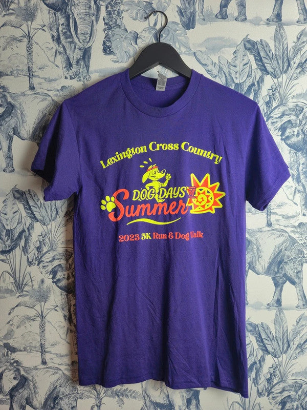 T-shirt Gildan violet Lexington Cross Country Dog Days taille S sport running
