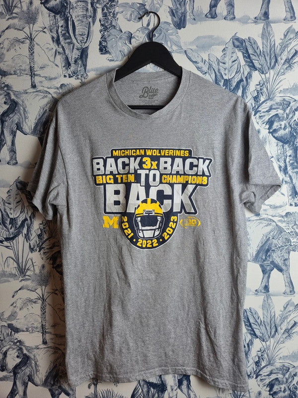 T-shirt Michigan Wolverines Blue 84 Gris Sport Taille M