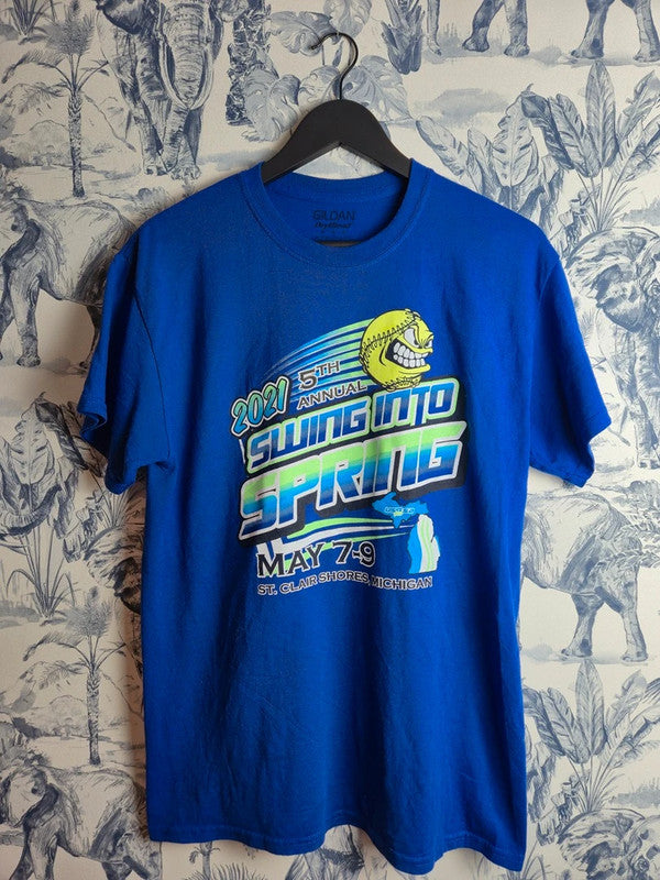 T-shirt Bleu Gildan Dryblend Swing Into Spring 2021 Sport Taille M