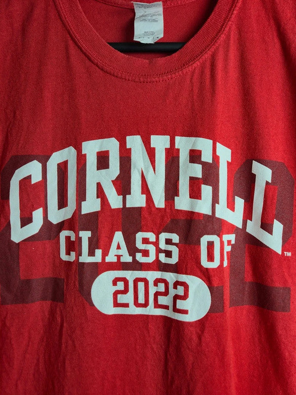 T-shirt Gildan Cornell University Rouge Taille M Style Vintage