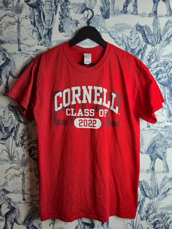 T-shirt Gildan Cornell University Rouge Taille M Style Vintage